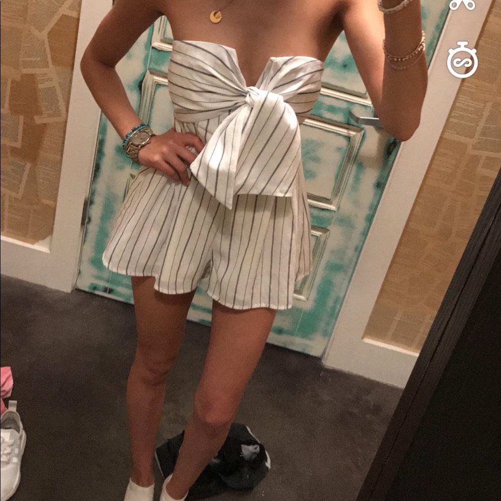 Strapless tie dress